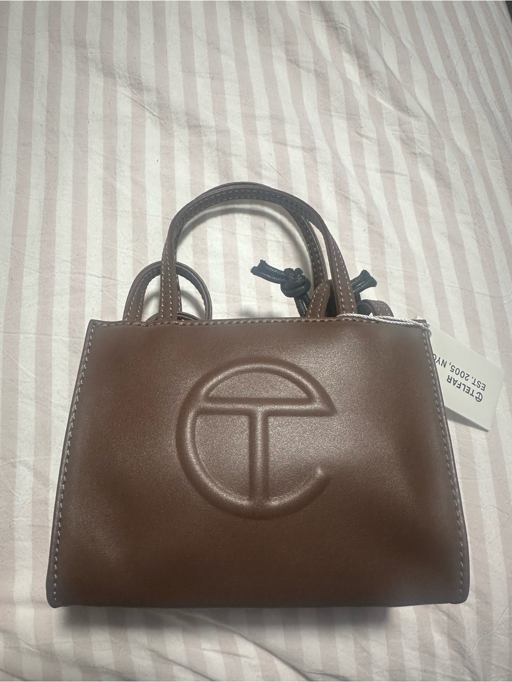 Telfar Brown Mini Shopping Bag